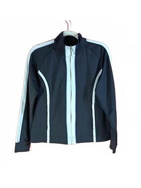 Relativity Black Track Jacket with White Stripe Detail Size M